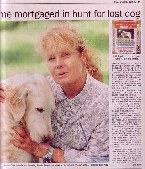 The Courier Mail, Queensland, Finding Beau, Stolen Dog